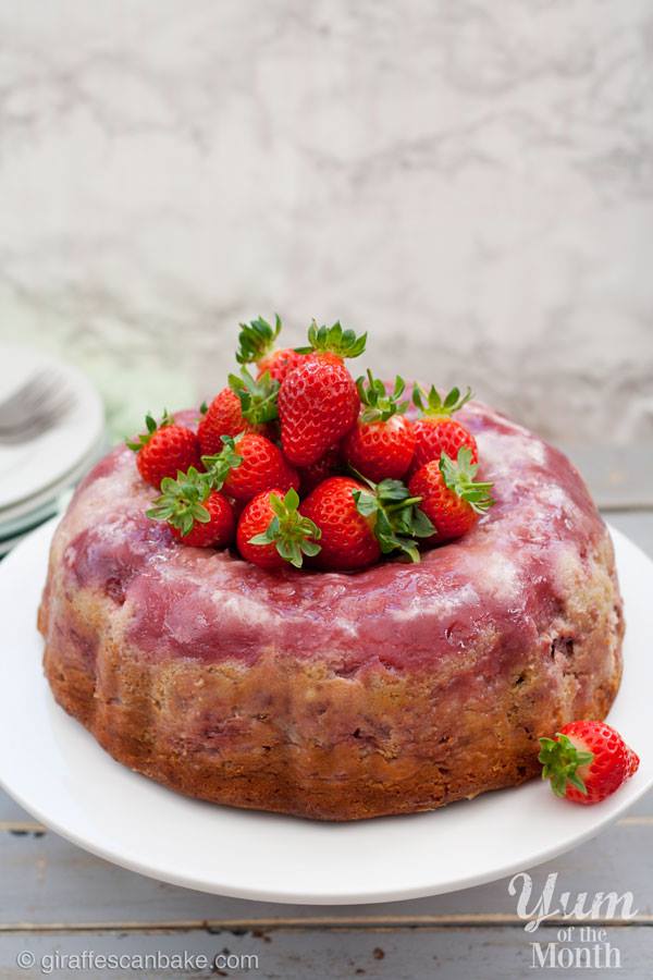 Strawberry Cheesecake Upside Down Bundt Cake
