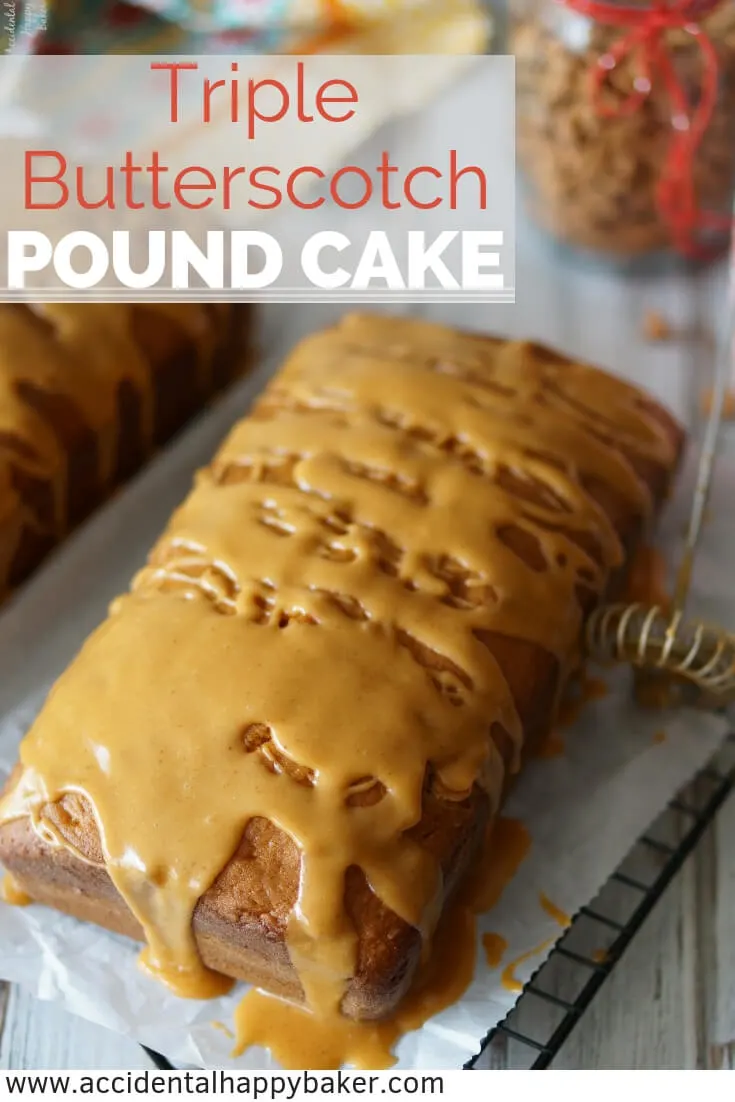 triple butterscotch pound cake has butterscotch batter, butterscotch chips baked inside, and a totally addictive browned butter butterscotch glaze drizzled on top. 