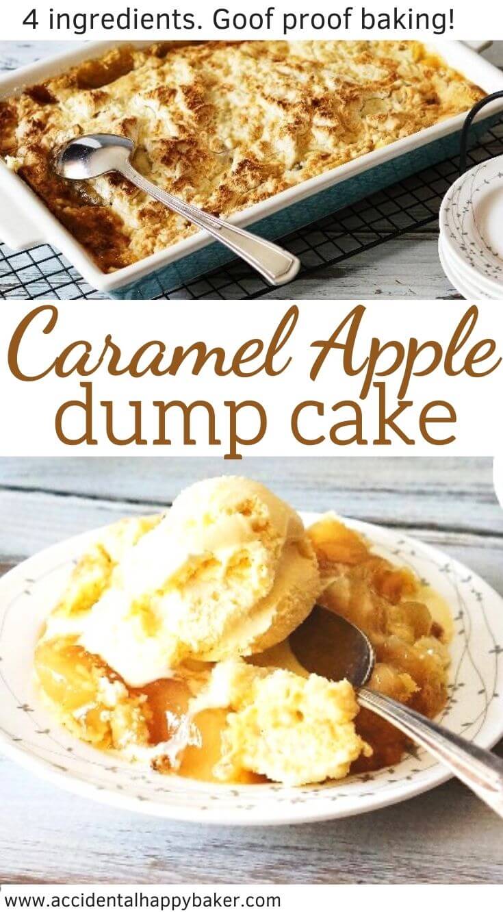 Caramel Apple Dump Cake is the easiest, yet most delicious cake. With only 4 ingredients and 5 steps it’s completely goof proof.