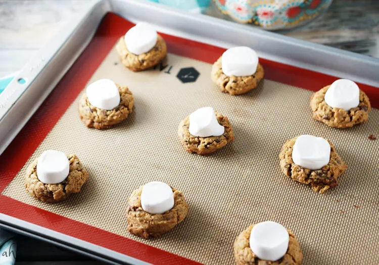 Soft and chewy s'mores cookies. 