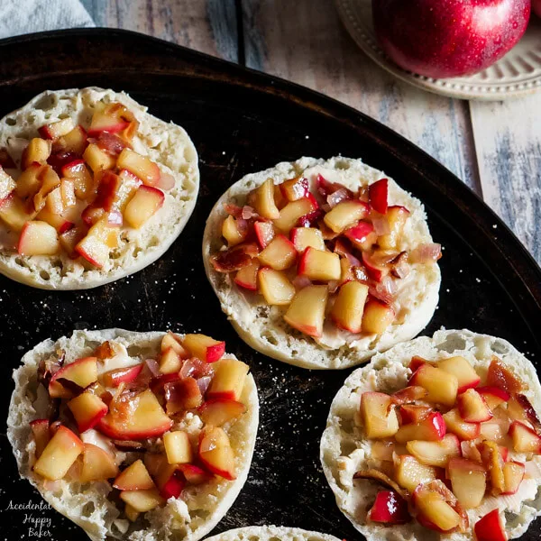 Apple Bacon Cheese English Muffins