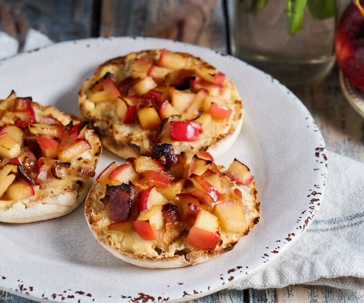 Apple Bacon Cheese English Muffins