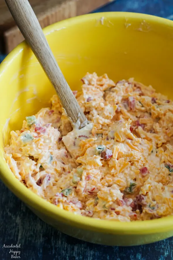 Mixing up the Jalapeno Pimento Cheese