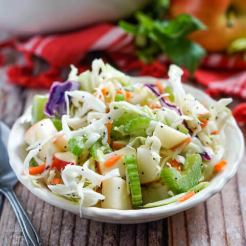 Apple Coleslaw with Poppy Seed Dressing