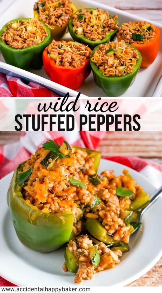 Wild Rice Stuffed Peppers - Accidental Happy Baker