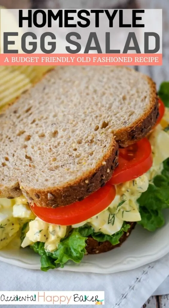 This homestyle egg salad recipe makes a sandwich filling that is tangy, creamy and full of flavor, not to mention budget friendly!