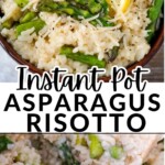 Creamy and rich instant pot asparagus risotto is so decadent and full of flavor, but made quickly and easily in the instant pot. This easy vegetarian instant pot recipe makes a great side dish, but is hearty enough to be eaten as a vegetarian main dish as well.