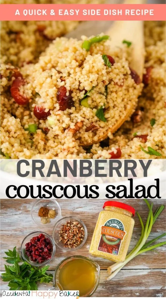 Fruity and nutty, fresh and delicious, this Cranberry Couscous Salad is a delightfully different side dish that’s easy to make and pairs well with pork, chicken or turkey. 