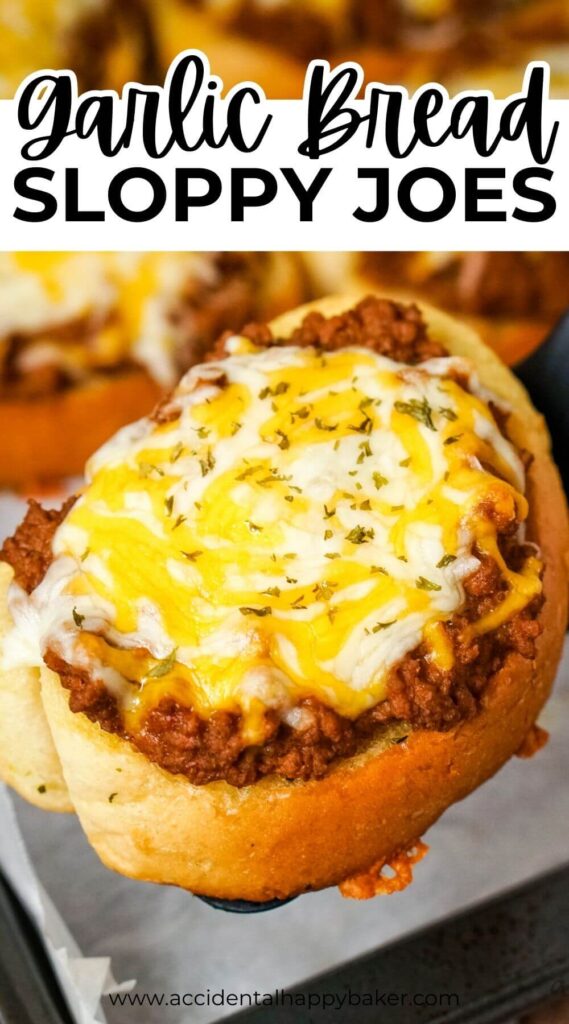 Easy homemade sloppy joes take on a whole new level of deliciousness when heaped on garlic bread and topped with gooey melted cheese. This 20 minute ground beef recipe takes just a handful of ordinary ingredients and turns it into a hearty main dish that kids and adults alike will enjoy. 