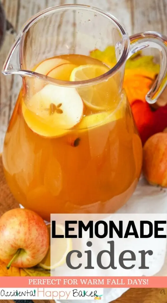 This citrusy blend of lemonade and apple cider make an unexpectedly refreshing and easy to make drink that can be served hot or cold. Perfect for anytime of year, but especially delicious on autumn days.