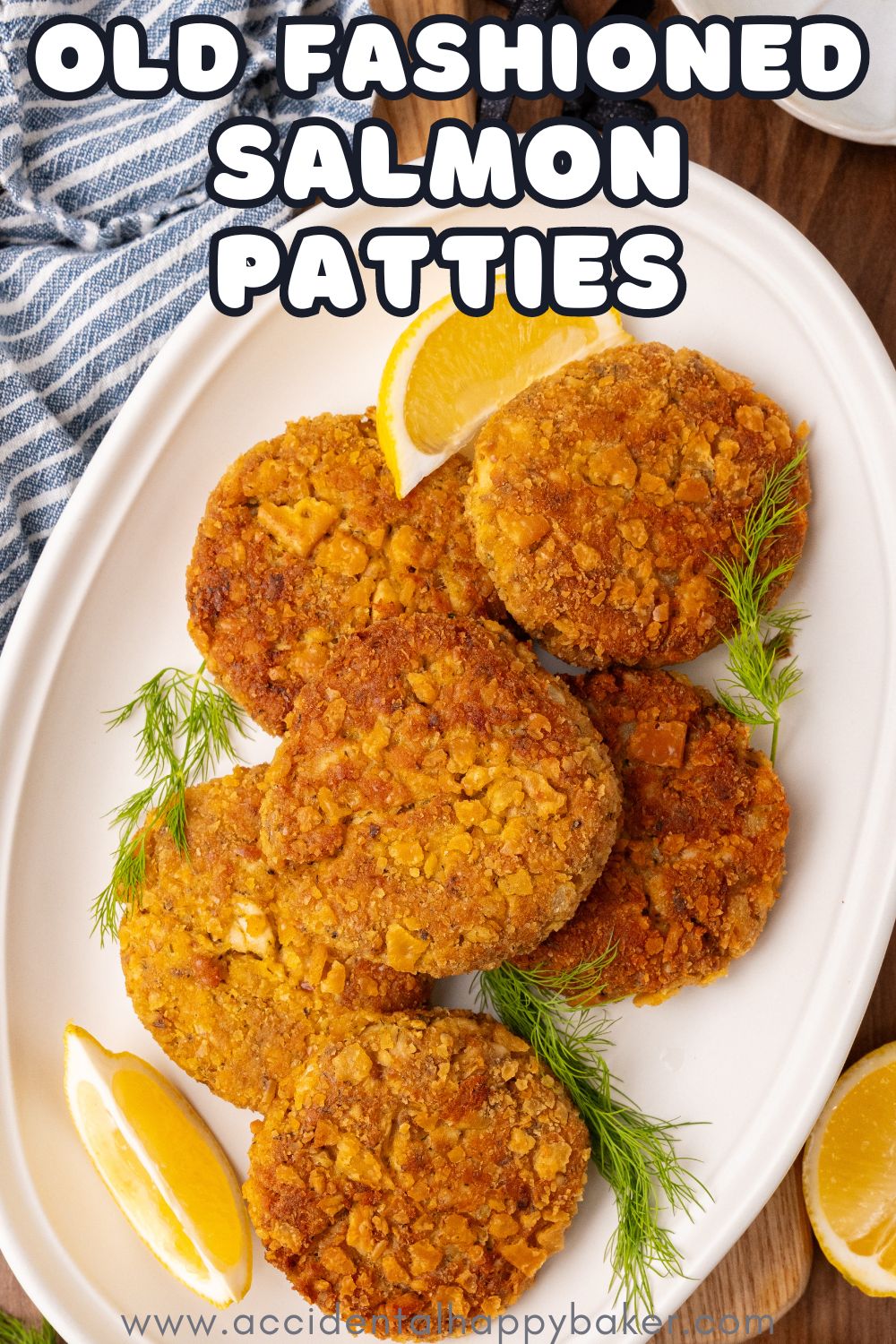 Old Fashioned Salmon Patties just like Grandma used to make! Golden brown and crisp on the outside, tender and moist on the inside, these salmon patties are easy to make and budget friendly. Enjoy a recipe that stands the test of time!